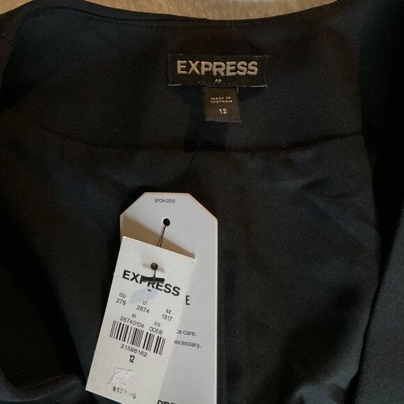 NWT EXPRESS blazer women Washable Black SZ12 US4 bust36 - Picture 2 of 7